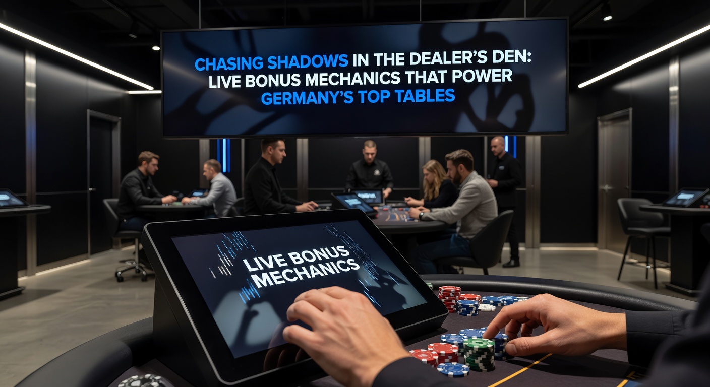 Live-Dealer an einem Blackjack-Tisch mit aktivierten Bonus-Features in einem deutschen Online-Casino, beleuchtet von dynamischen Multipliern und Side-Bets